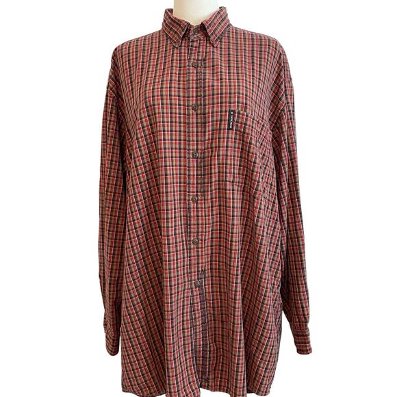 VTG. Abercrombie & Fitch The Big Shirt Mens Size Large Plaid 90s Preppy Outdoors - Picture 1 of 10